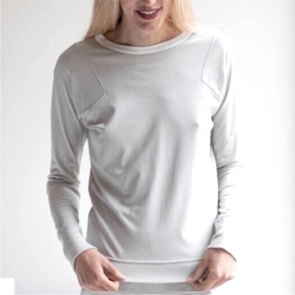 Lunya Organic Pima Cotton Long Sleeve Crew XL